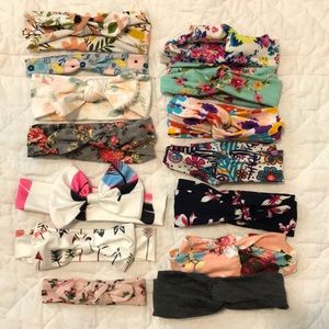 Baby girl bow and headband bundle